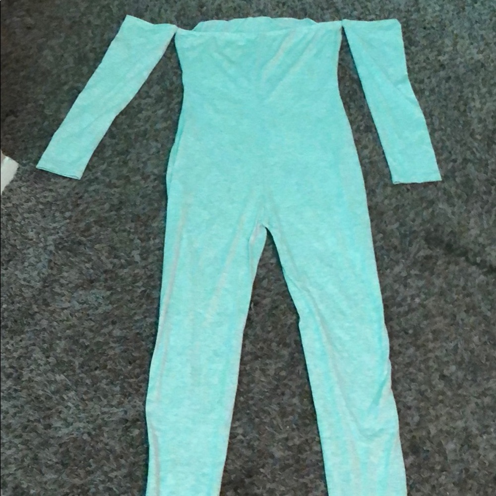 Grey solid colored jumpsuit - Picture 3 of 3
